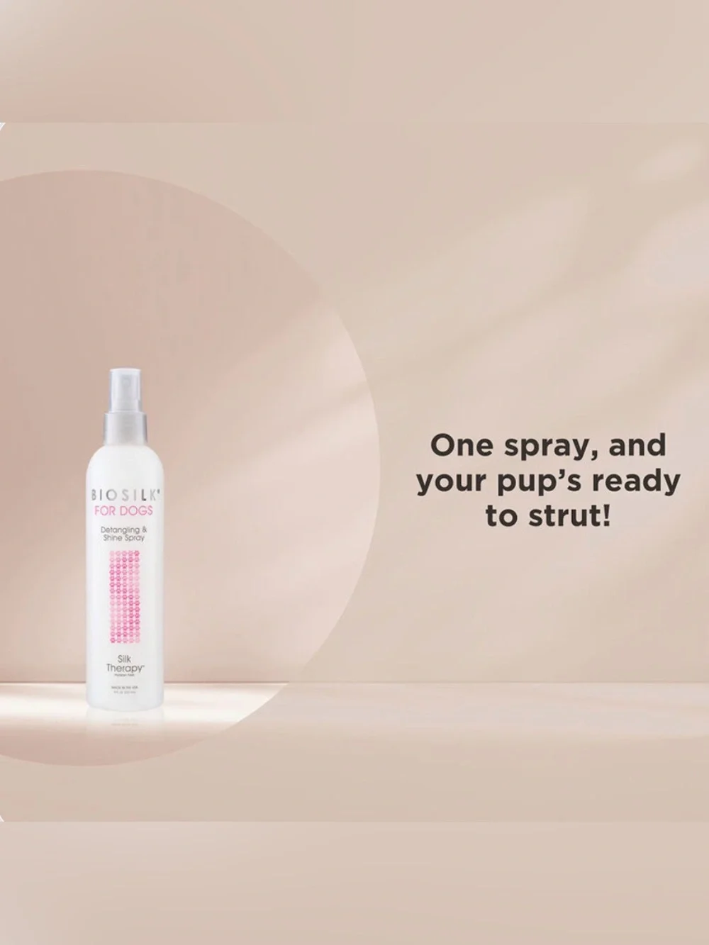 NEW BioSilk FOR DOGS Detangling & Shine Spray | 8 oz Silk Therapy Spray